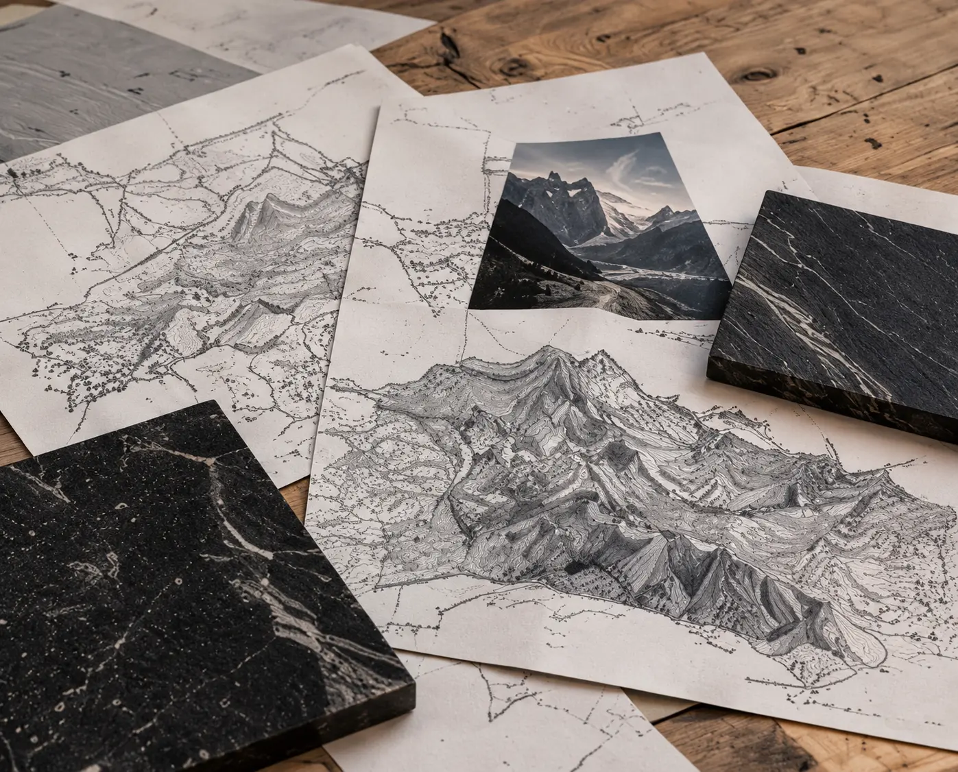 Cartes et échantillons de la Collection 01
